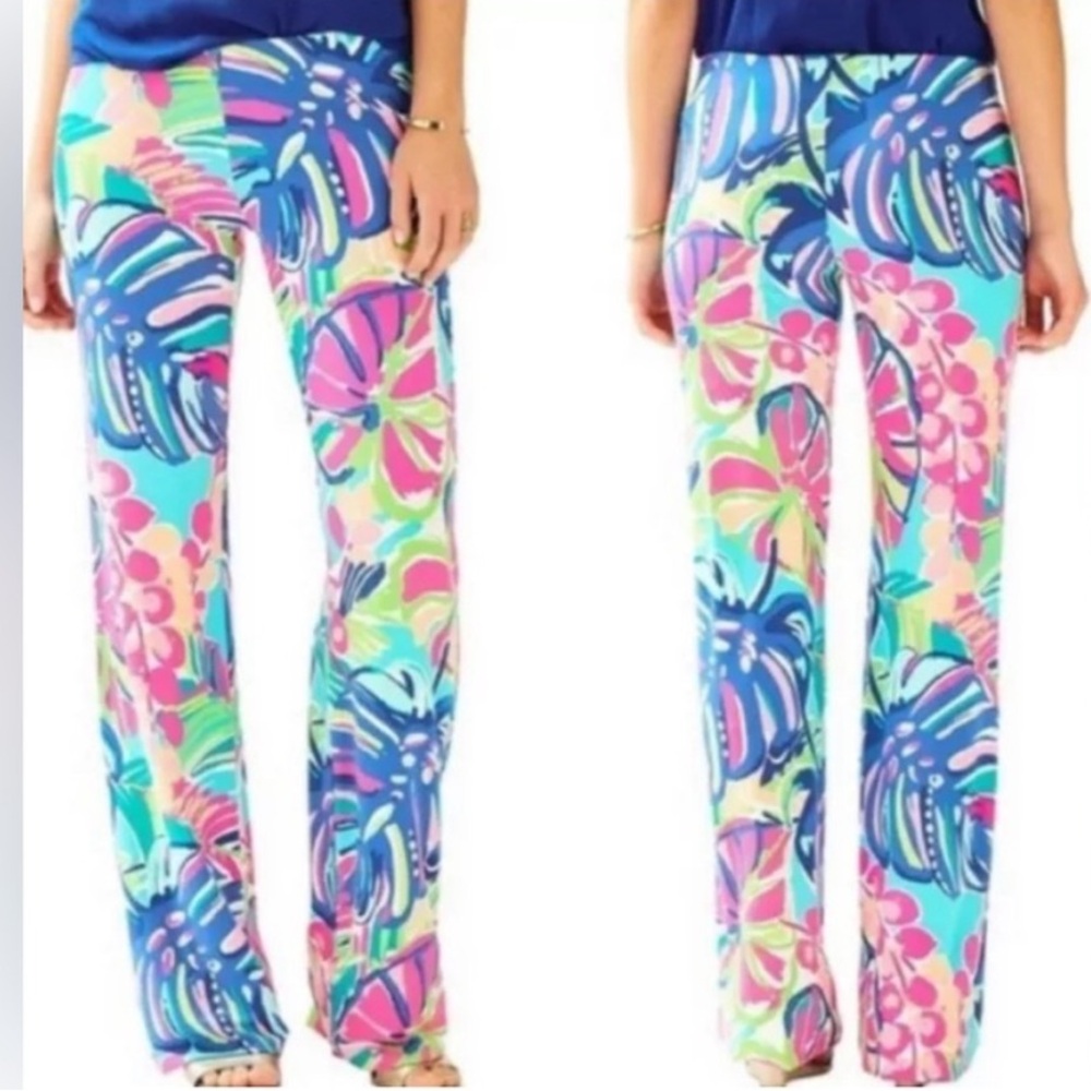 Lilly Pulitzer Georgia May Palazzo Pant Exotic Garden large NWT